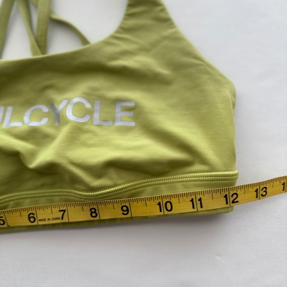 NWOT Lululemon SoulCycle Sports‎ Bra Crisscross Straps Athletic Top Chartreuse - Picture 6 of 9